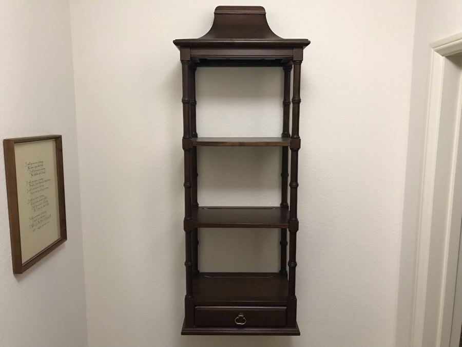 Ethan Allen Hollywood Regency Wall Shelving Unit 13W X 8D X 36H [Photo 2]