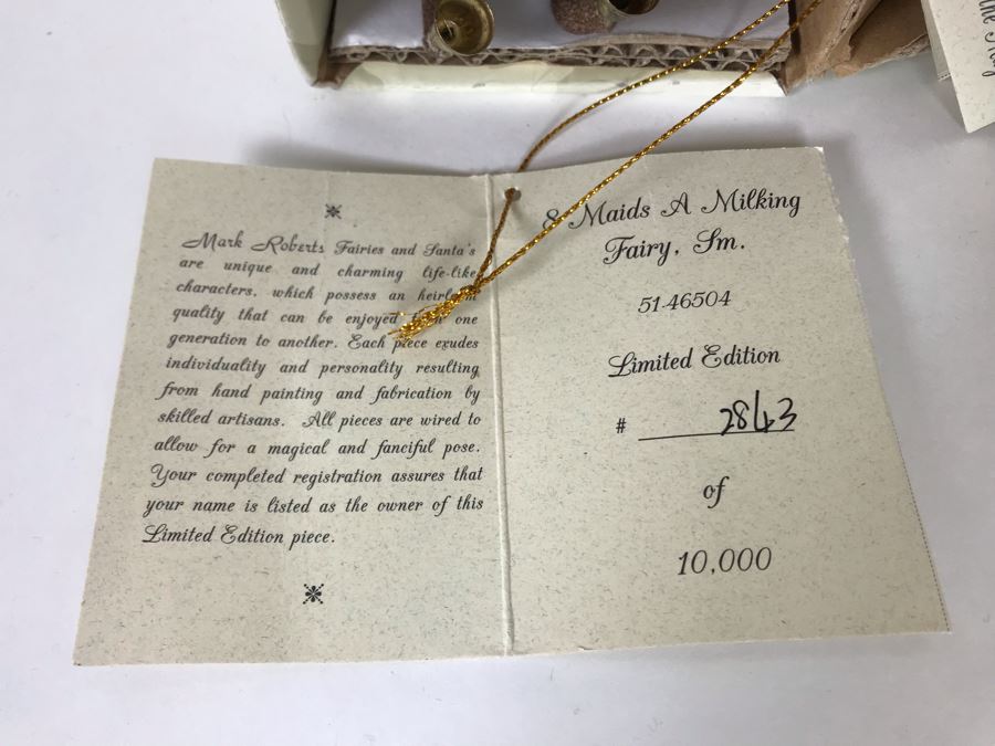 (3) SIGNED Limited Edition Mark Roberts Fairies With Boxes 9H-10H (Hand Signed In Pen By Artist) [Photo 9]