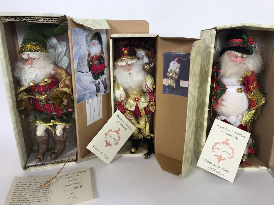 (3) SIGNED Limited Edition Mark Roberts Fairies With Boxes 9H-10H (Hand Signed In Pen By Artist) [Photo 1]