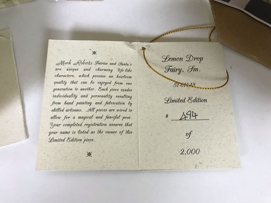 (3) SIGNED Limited Edition Mark Roberts Fairies With Boxes 10H-11H (Hand Signed In Pen By Artist) [Photo 9]