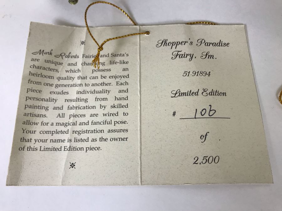 (3) SIGNED Limited Edition Mark Roberts Fairies With Boxes 10H-11H (Hand Signed In Pen By Artist) [Photo 17]