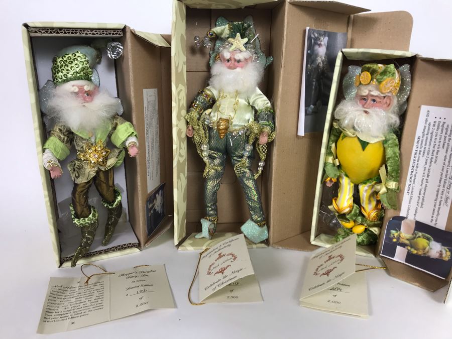 (3) SIGNED Limited Edition Mark Roberts Fairies With Boxes 10H-11H (Hand Signed In Pen By Artist) [Photo 1]