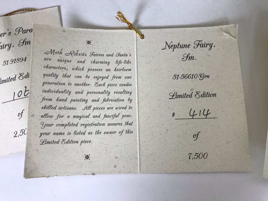 (3) SIGNED Limited Edition Mark Roberts Fairies With Boxes 10H-11H (Hand Signed In Pen By Artist) [Photo 13]