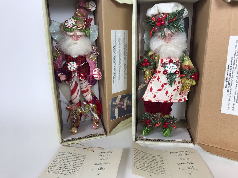 (2) SIGNED Limited Edition Mark Roberts Fairies With Boxes 10H (Both Hand Signed In Pen By Artist) [Photo 1]