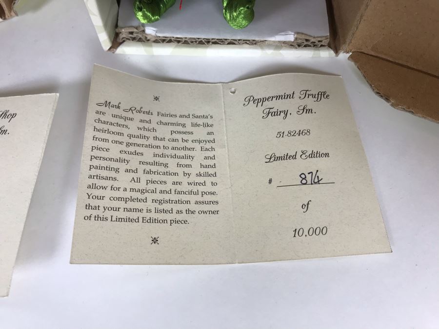 (2) SIGNED Limited Edition Mark Roberts Fairies With Boxes 10H (Both Hand Signed In Pen By Artist) [Photo 12]