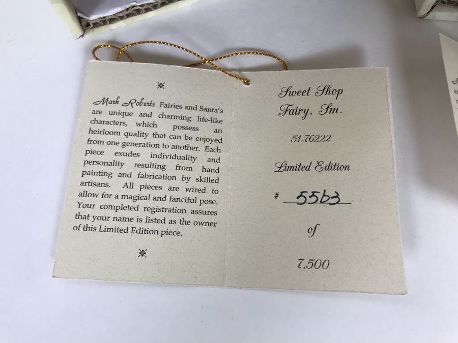 (2) SIGNED Limited Edition Mark Roberts Fairies With Boxes 10H (Both Hand Signed In Pen By Artist) [Photo 11]