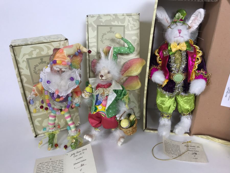 (3) Limited Edition Mark Roberts Fairies With Boxes 9H-12H (2 Hand Signed In Pen By Artist) [Photo 1]