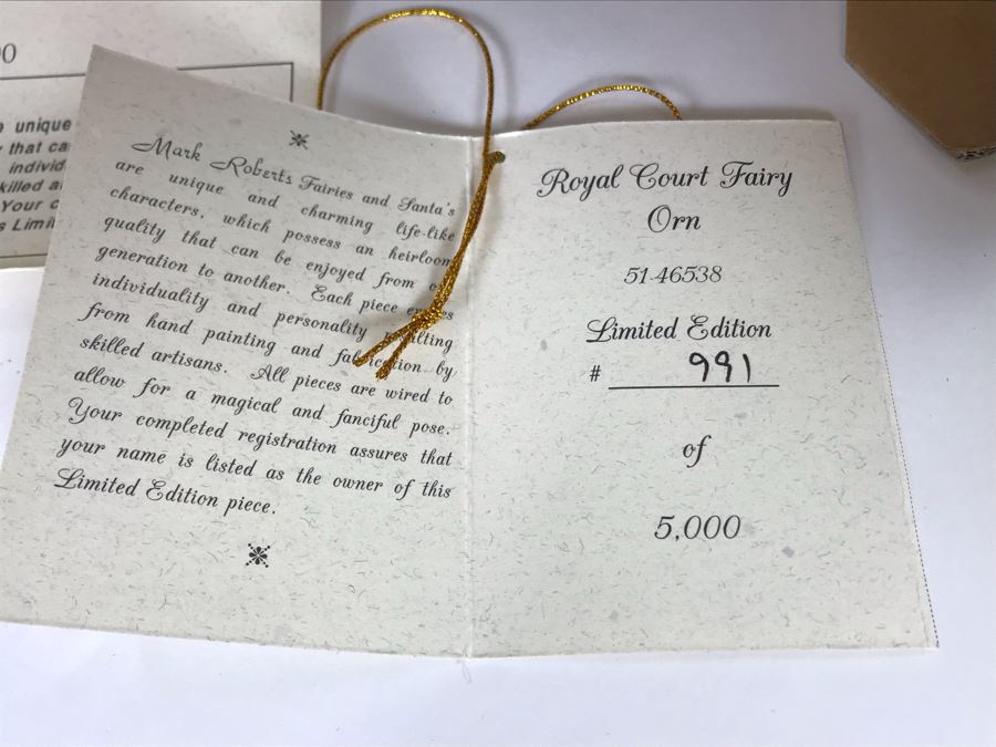 (3) SIGNED Limited Edition Mark Roberts Fairies With Boxes 9H (All 3 Hand Signed In Pen By Artist) [Photo 16]