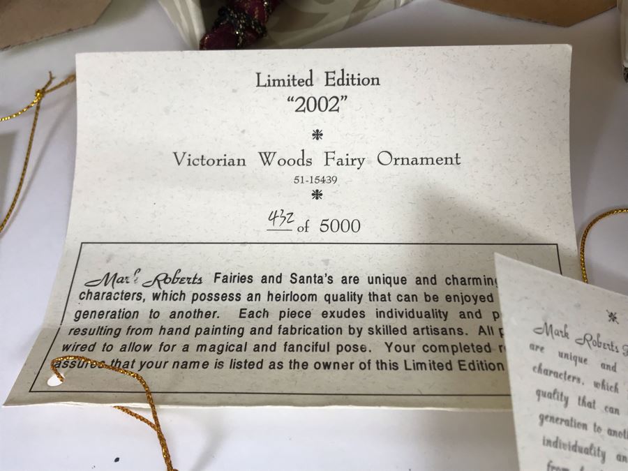 (3) SIGNED Limited Edition Mark Roberts Fairies With Boxes 9H (All 3 Hand Signed In Pen By Artist) [Photo 12]