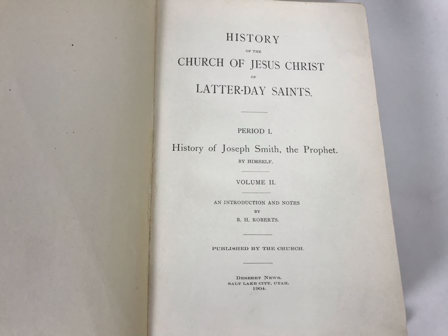 Antique 1902 Book History Of The Church Of Jesus Christ Of Latter-Day Saints Period I. History Of Joseph Smith And 1904 Period II Book [Photo 9]