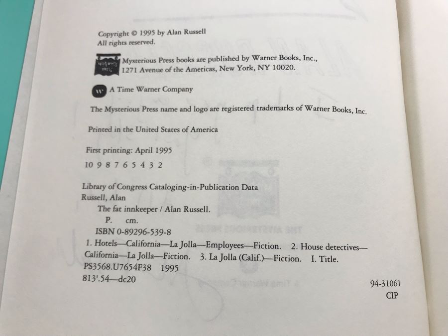 Signed Book The Fat Innkeeper By Alan Russell [Photo 5]