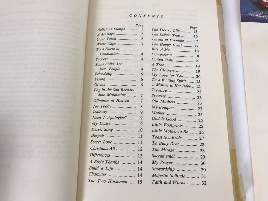 Signed Typed Poem Christmas On Sunday And Signed Book Delicious Lumps By Roxana Farnsworth Hase [Photo 10]