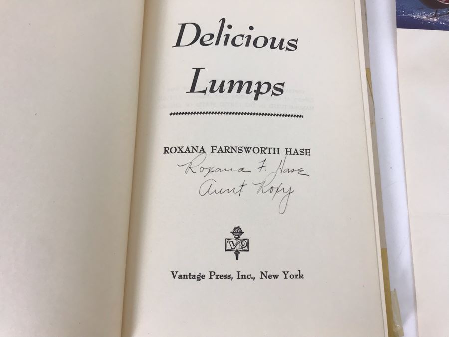 Signed Typed Poem Christmas On Sunday And Signed Book Delicious Lumps By Roxana Farnsworth Hase [Photo 7]