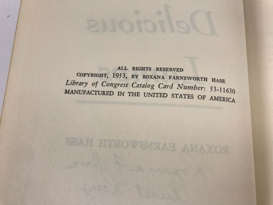 Signed Typed Poem Christmas On Sunday And Signed Book Delicious Lumps By Roxana Farnsworth Hase [Photo 9]