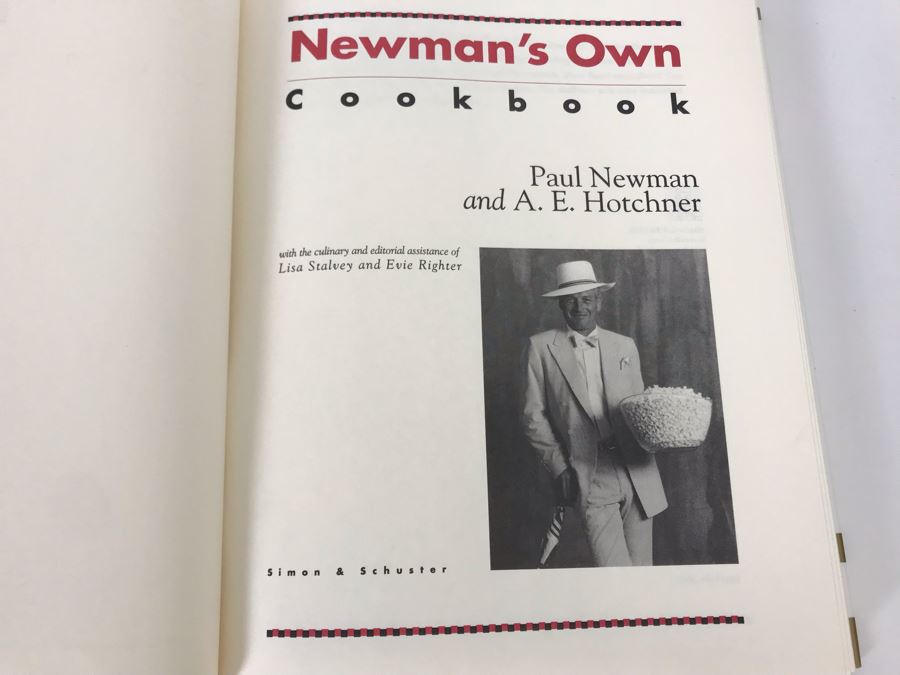 Signed Book Newman's Own Cookbook Signed By Paul Newman And A. E. Hotchner [Photo 6]