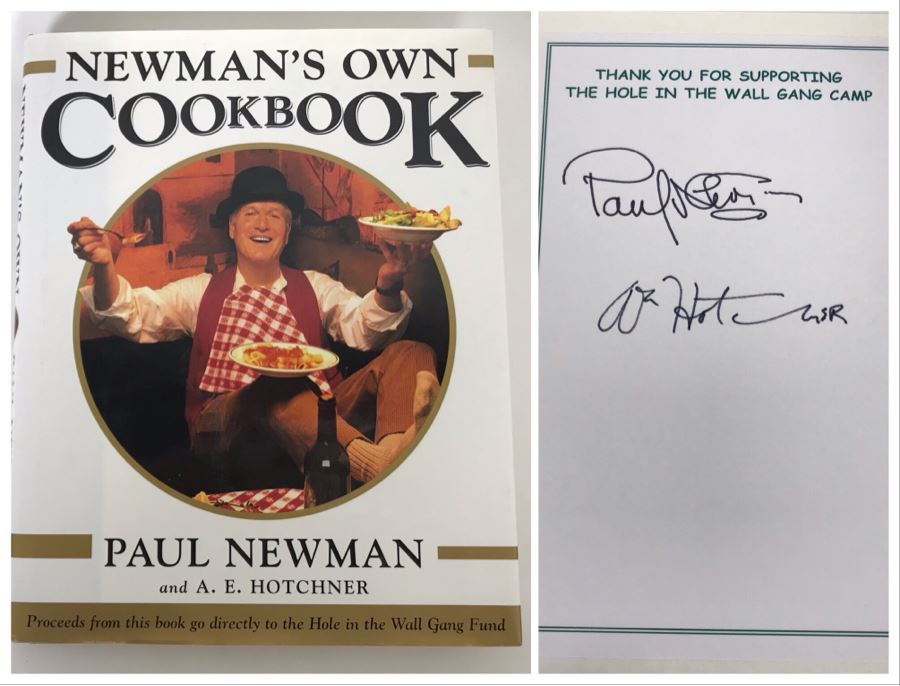 Signed Book Newman's Own Cookbook Signed By Paul Newman And A. E. Hotchner [Photo 1]