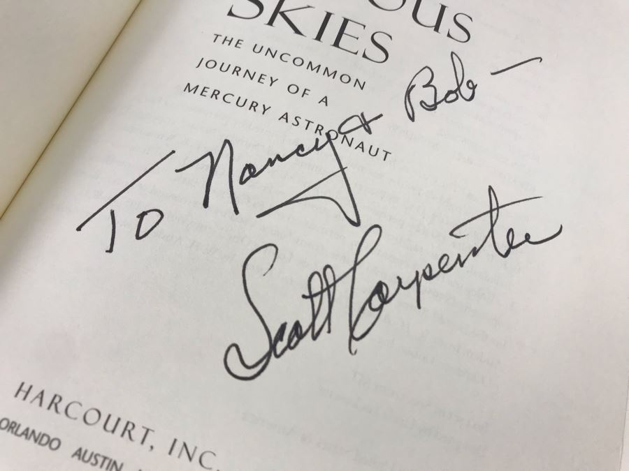 Signed Book For Spacious Skies Signed By Mercury Astronaut Scott Carpenter [Photo 7]