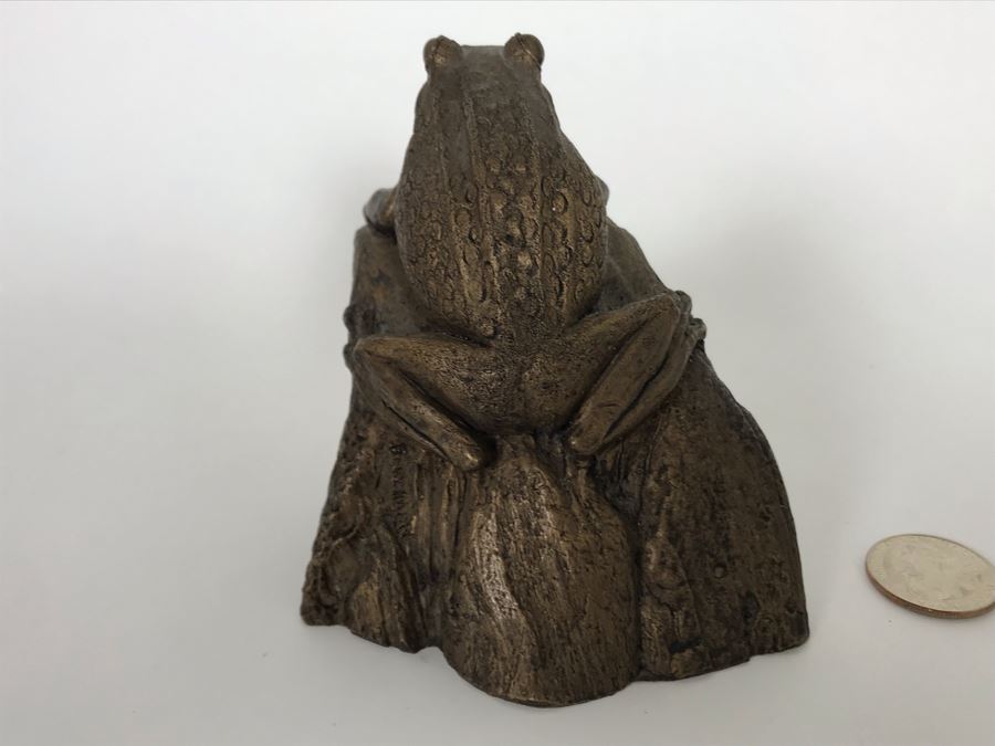 Peter Berryman Northwest Artist Cold Cast Bronze Frog Sculpture 4W X 4D X 3.5H [Photo 5]