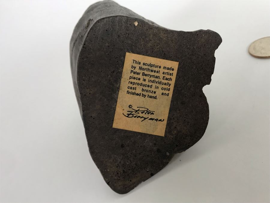 Peter Berryman Northwest Artist Cold Cast Bronze Frog Sculpture 4W X 4D X 3.5H [Photo 8]