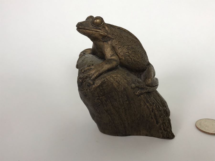 Peter Berryman Northwest Artist Cold Cast Bronze Frog Sculpture 4W X 4D X 3.5H [Photo 7]