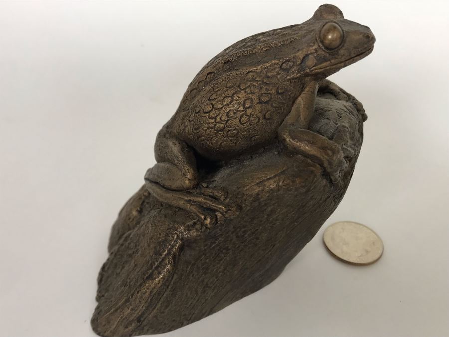 Peter Berryman Northwest Artist Cold Cast Bronze Frog Sculpture 4W X 4D X 3.5H [Photo 4]
