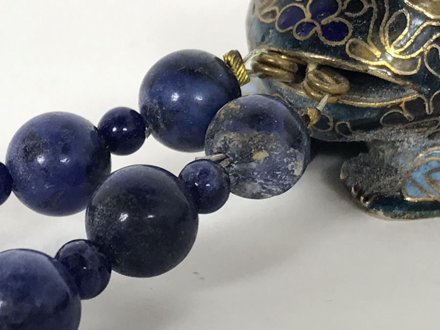 Cloisonne Figural Frog Pendant Necklace [Photo 8]