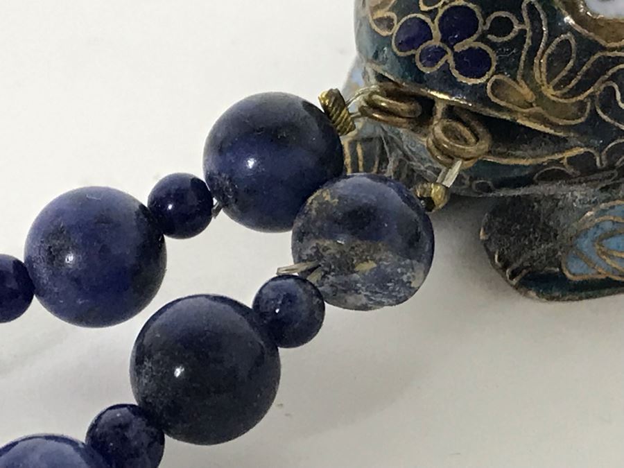 Cloisonne Figural Frog Pendant Necklace [Photo 9]