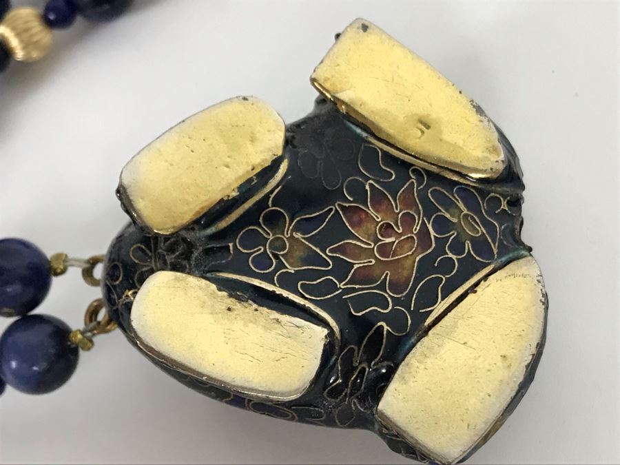 Cloisonne Figural Frog Pendant Necklace [Photo 7]