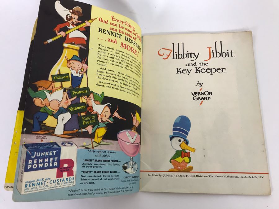 Collectible Flibbity Jibbit And The Key Keeper Book By Vernon Grant Published By Junket Brand Foods Estimate $120 [Photo 2]