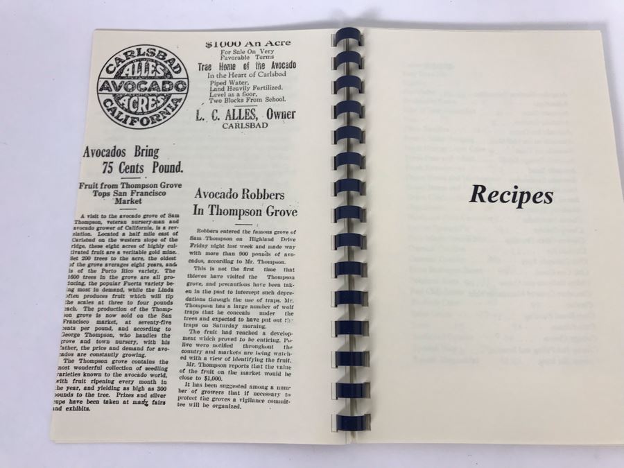 A Taste Of Carlsbad's Past From The Carlsbad Historical Society Cookbook [Photo 5]