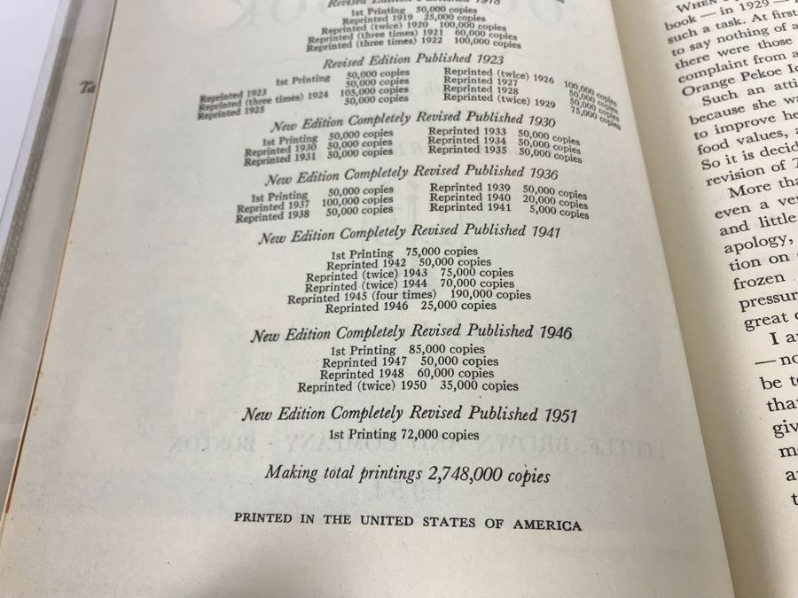 1951 The Boston Cooking-School Cook Book Ninth Edition By Fannie Merritt Farmer [Photo 6]