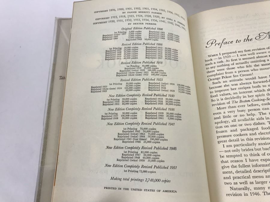 1951 The Boston Cooking-School Cook Book Ninth Edition By Fannie Merritt Farmer [Photo 4]