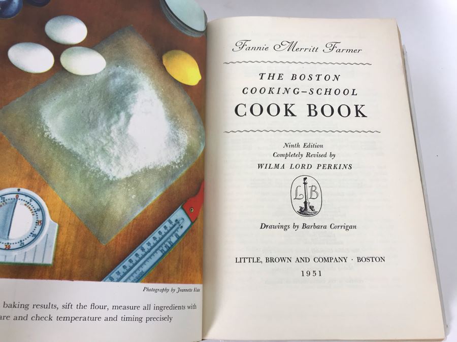 1951 The Boston Cooking-School Cook Book Ninth Edition By Fannie Merritt Farmer [Photo 3]