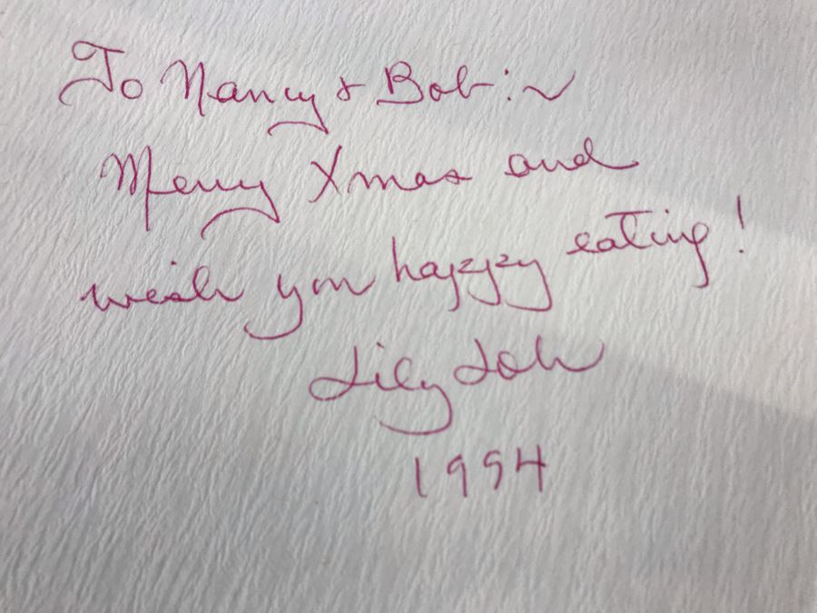 1991 Signed First Edition Cookbook - Lily Loh's Chinese Seafood & Vegetables [Photo 4]