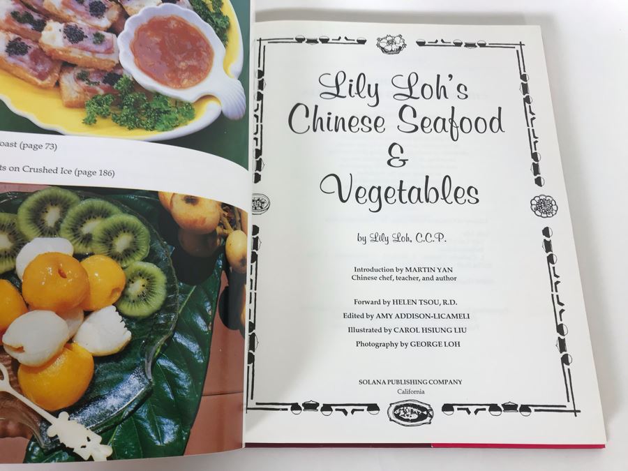 1991 Signed First Edition Cookbook - Lily Loh's Chinese Seafood & Vegetables [Photo 6]