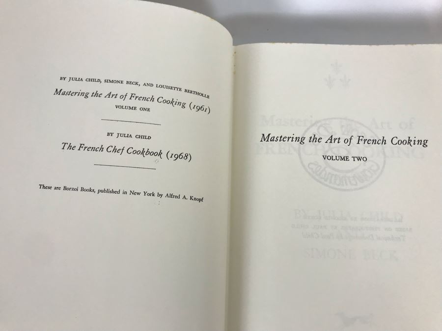 1970 First Edition Mastering The Art Of French Cooking Volume Two By Julia Child And Simone Beck And 1971 Volume One Mastering The Art Of French Cooking Book Cookbook [Photo 9]