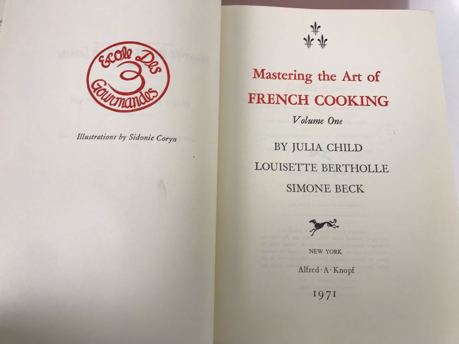 1970 First Edition Mastering The Art Of French Cooking Volume Two By Julia Child And Simone Beck And 1971 Volume One Mastering The Art Of French Cooking Book Cookbook [Photo 4]