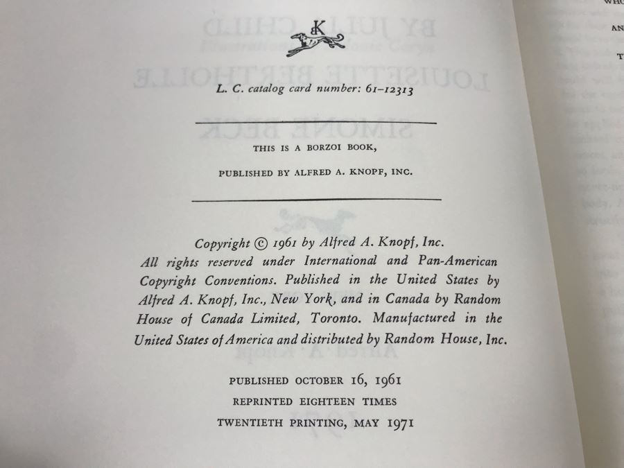 1970 First Edition Mastering The Art Of French Cooking Volume Two By Julia Child And Simone Beck And 1971 Volume One Mastering The Art Of French Cooking Book Cookbook [Photo 5]