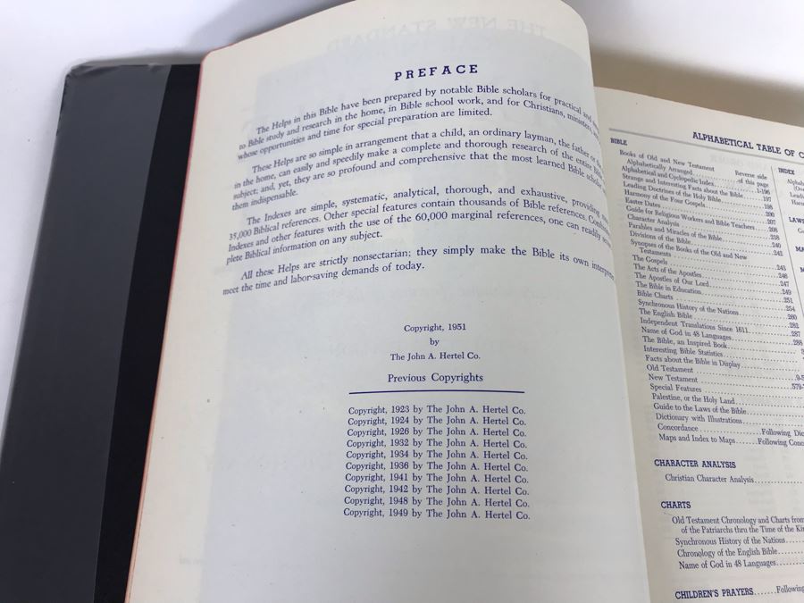 1951 Like New Large Masonic Holy Bible School And Library Reference Edition Red Letter Edition Hertel 10W X 12H X 2.5D [Photo 11]