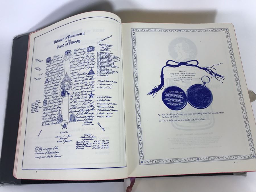 1951 Like New Large Masonic Holy Bible School And Library Reference Edition Red Letter Edition Hertel 10W X 12H X 2.5D [Photo 18]