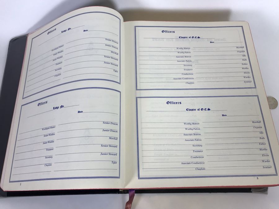 1951 Like New Large Masonic Holy Bible School And Library Reference Edition Red Letter Edition Hertel 10W X 12H X 2.5D [Photo 17]