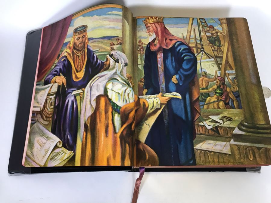1951 Like New Large Masonic Holy Bible School And Library Reference Edition Red Letter Edition Hertel 10W X 12H X 2.5D [Photo 23]