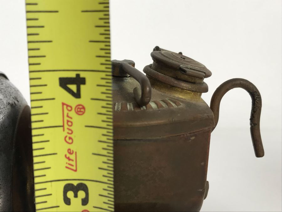 Justrite Carbide Miners Lamp And Vintage Pacific Table Top Lighter [Photo 13]