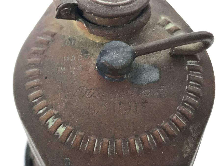 Justrite Carbide Miners Lamp And Vintage Pacific Table Top Lighter [Photo 7]