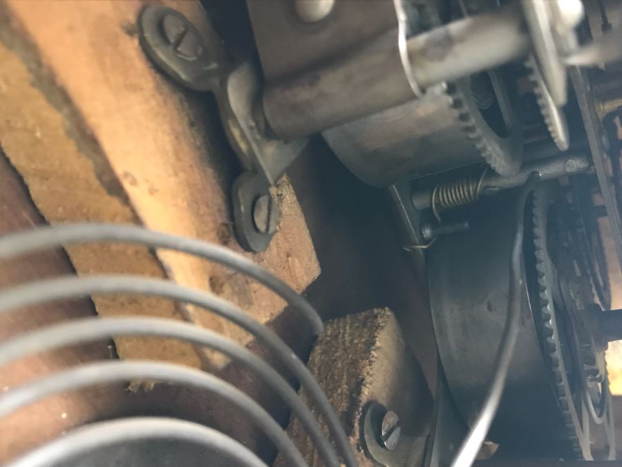 Wooden Mantle Clock With Reverse Painted Glass - Don't Have Correct Size Wind-Up Key So Hasn't Been Tested 13W X 5D X 14H [Photo 15]