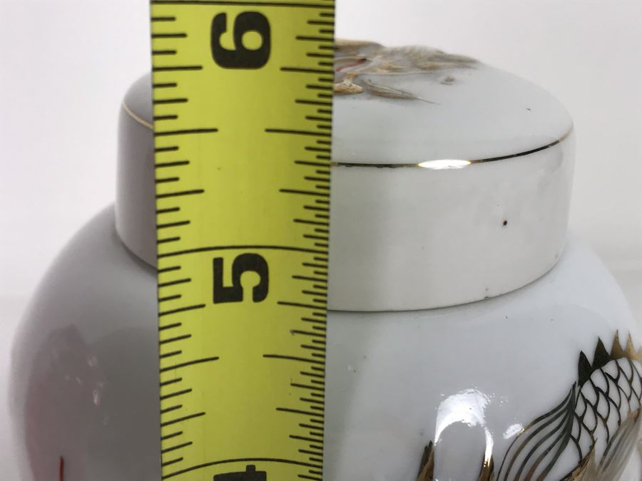 Signed Asian Dragon Serpent Ginger Jar 5.5H [Photo 8]