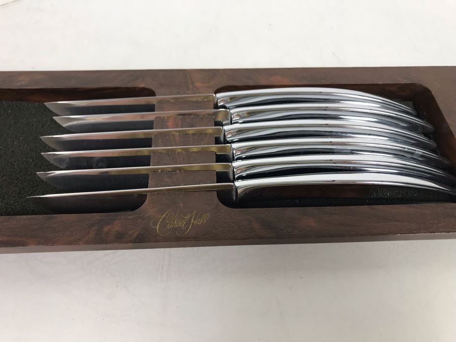 Set Of (6) Stainless Steel Carvel Hall Steak Knives [Photo 1]