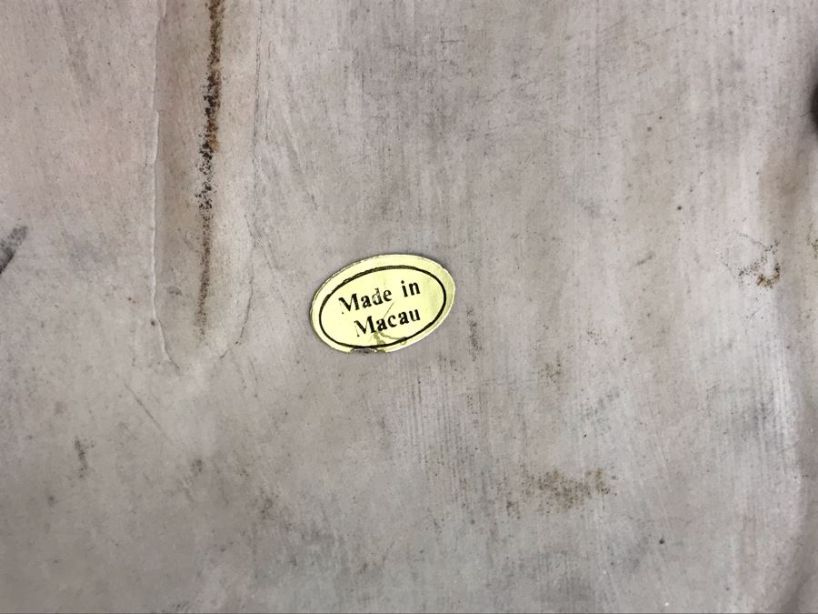 Large Chinese Porcelain Cat Sculpture Figurine With Custom Wooden Stand 14W X 8D X 7.5H [Photo 13]