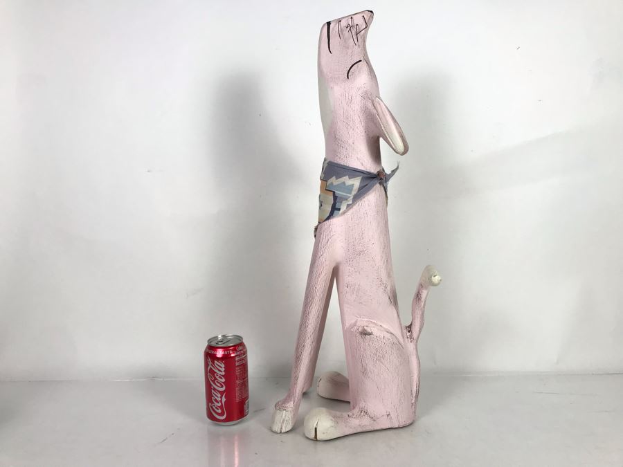 Signed Jorge Rodriguez Santa Fe, New Mexico Coyote Wood Sculpture 9W X 8D X 24H [Photo 5]