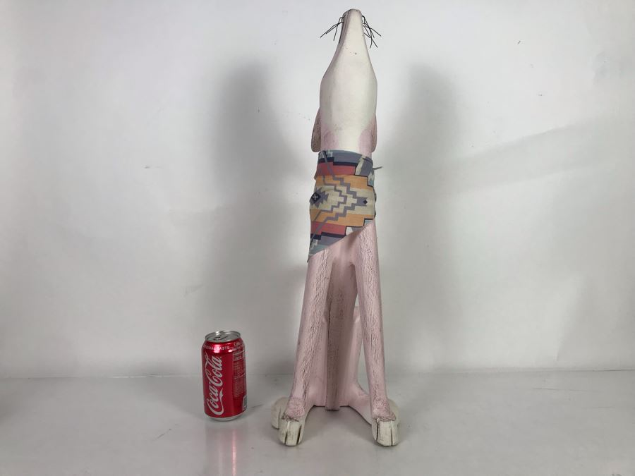 Signed Jorge Rodriguez Santa Fe, New Mexico Coyote Wood Sculpture 9W X 8D X 24H [Photo 4]